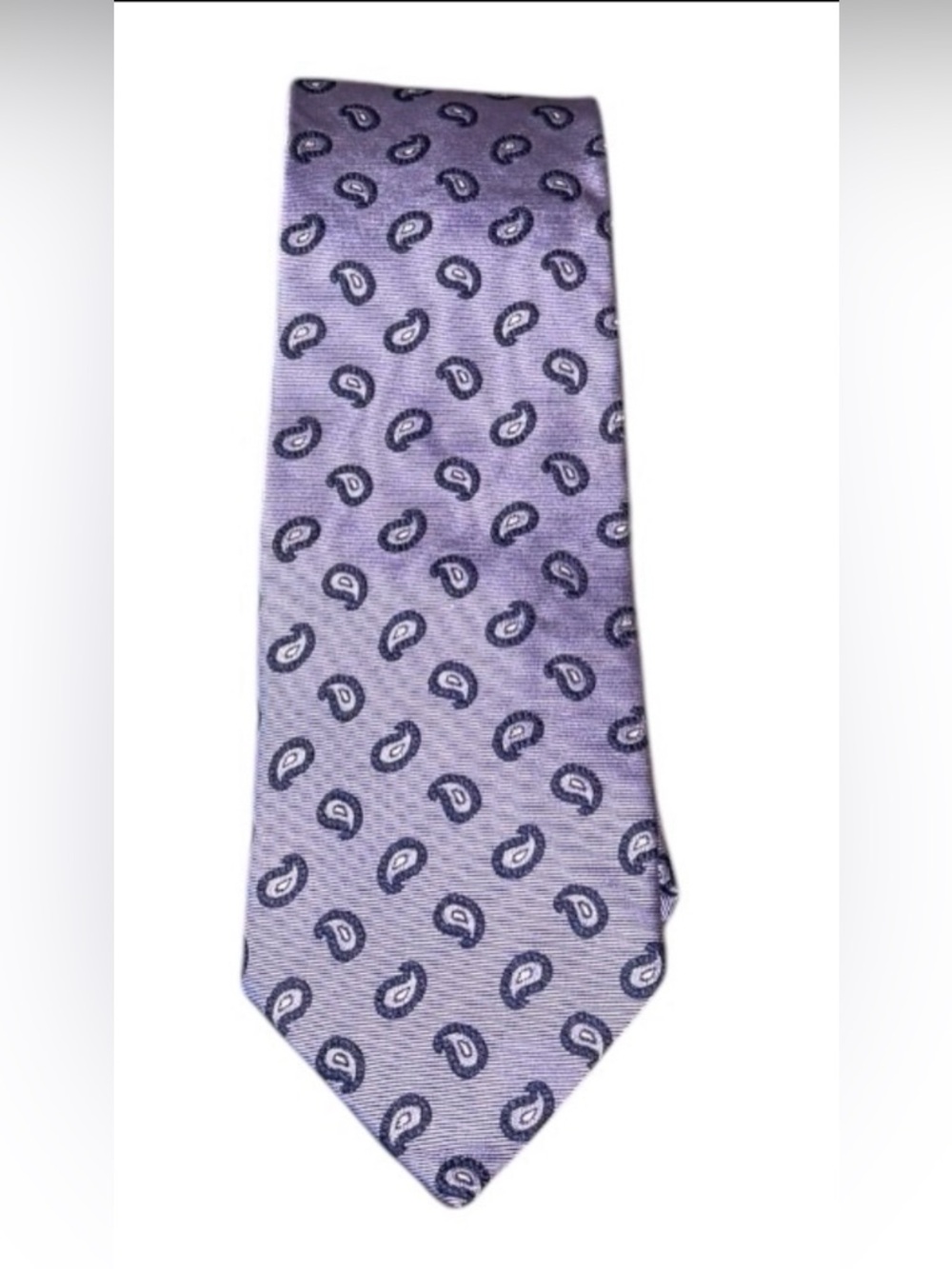 Bigi Cravatte Milano Handmade Italian Silk Tie NWT Lavender Paisley